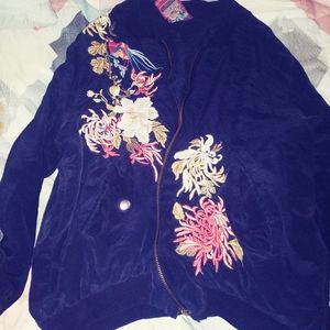 Cute floral zip up jacket